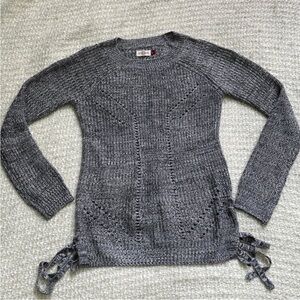 🖤 SO WOMENS SIZE SMALL BLACK MARBLED SWEATER